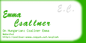 emma csallner business card